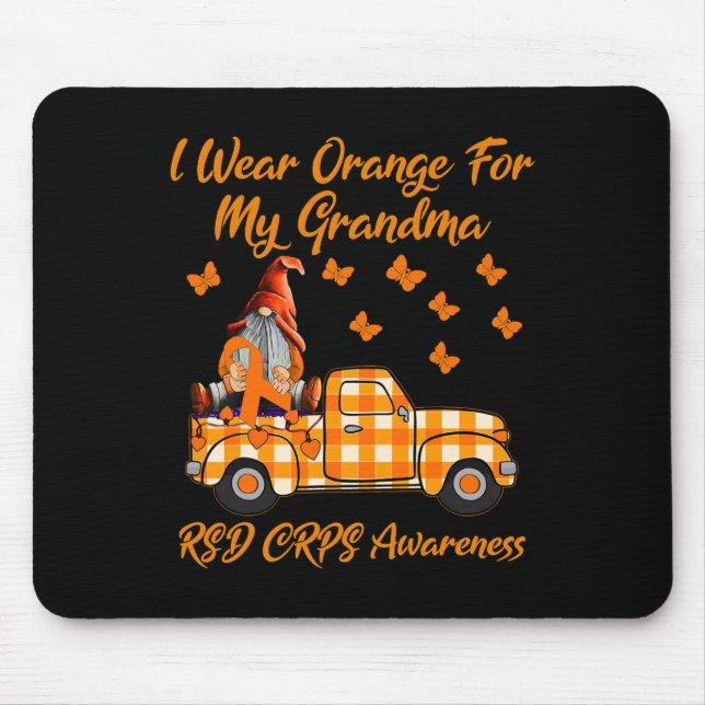 Alfombrilla De Ratón Gnomes Que Uso Naranja Para Mi Abuela RSD CRPS Con (Frente)