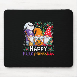 Alfombrilla De Ratón Gnomos Felices de Hallothanksmas Halloween Día de 