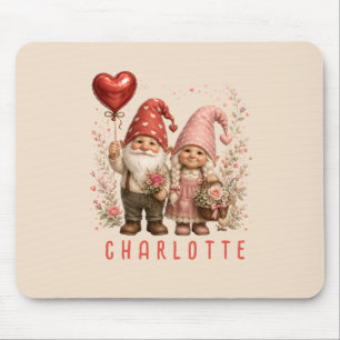 Alfombrilla De Ratón Gnomos personalizados del Día de San Valentín con