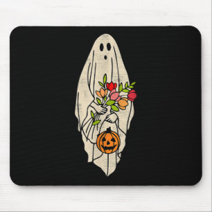 Alfombrilla De Ratón Gnoovy retro vintage Halloween Flower Ghost Pumpki