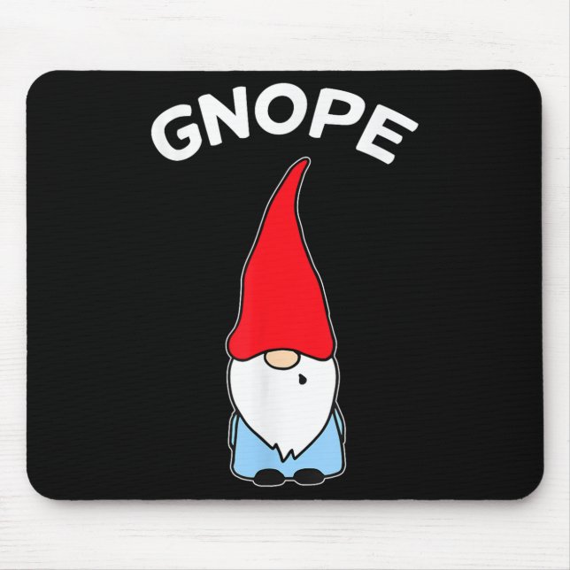 Alfombrilla De Ratón Gnope Gnome Nope Funny Navidades Fiestas Hombres M (Frente)