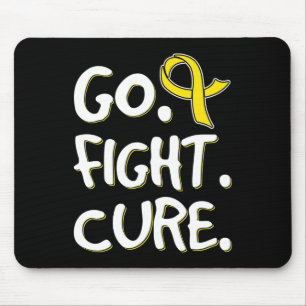 Alfombrilla De Ratón Go Fight Cure Gold Ribbon Child Cancer Awarene