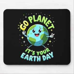Alfombrilla De Ratón Go Planet its Your Earth Day 2025 Teacher Kids Gir
