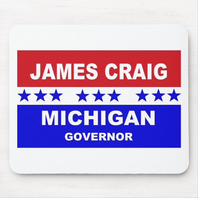Alfombrilla De Ratón Gobernador de James Craig Michigan (Frente)