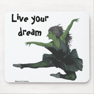 Alfombrilla De Ratón Goblin Chica Ballerina Bailarina Fantasía Art Mous