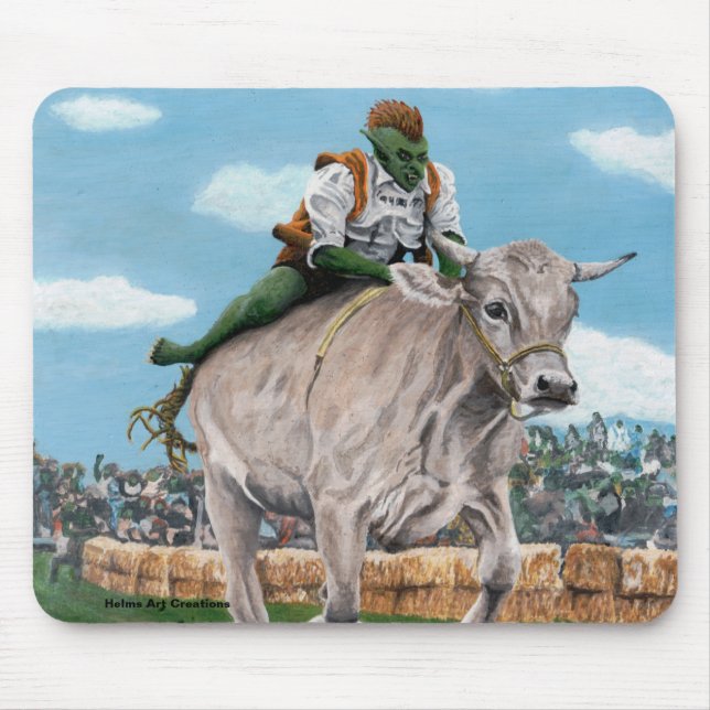 Alfombrilla De Ratón Goblin Rider Ox Carreras Fantasy Art Mousepad (Frente)