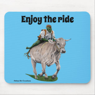 Alfombrilla De Ratón Goblin Rider Ox Racer Fantasía Art Mouse Pad