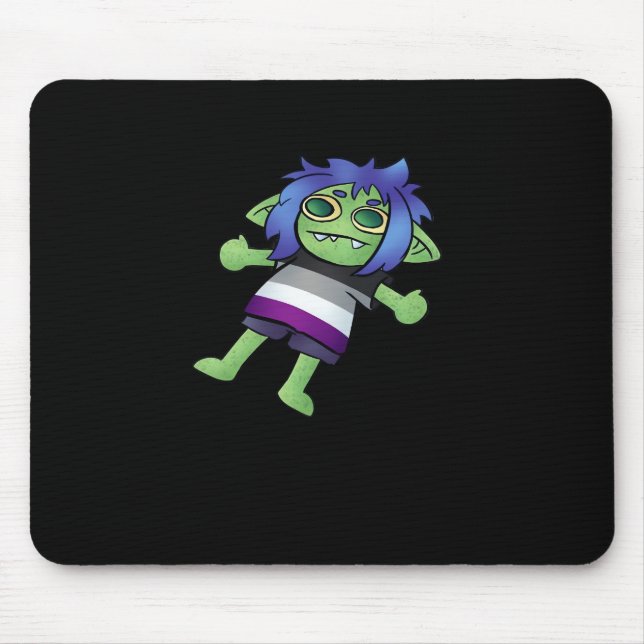 Alfombrilla De Ratón Goblincore Asexual Pride Goblin Classic (Frente)