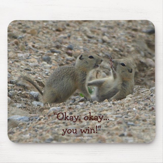 Alfombrilla De Ratón Gófilos divertidos, Perros Prairie Mousepad de vid (Frente)