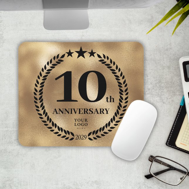Alfombrilla De Ratón Gold Business 10º aniversario conmemorativo (Gold Business 10th Anniversary Commemorative Mouse Pad
)