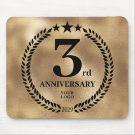 Alfombrilla De Ratón Gold Business 3 aniversario conmemorativo