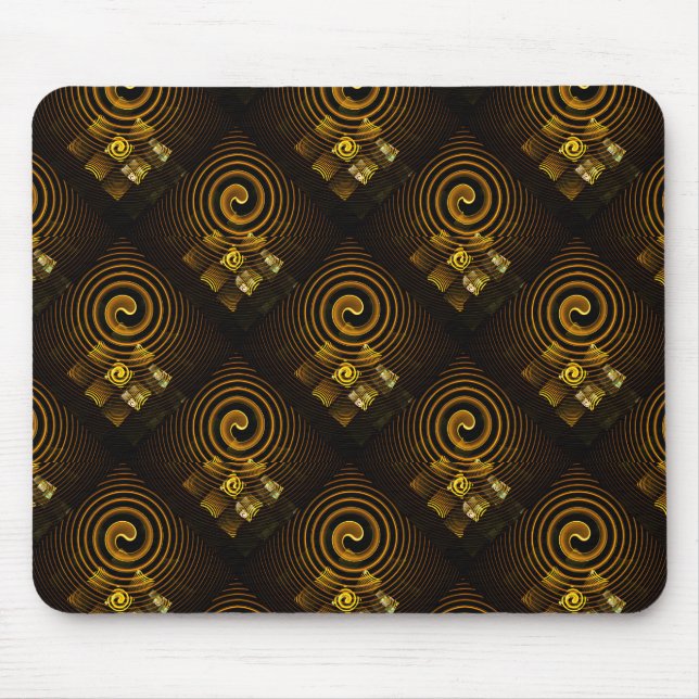 Alfombrilla De Ratón Gold Modern Boho Elegant Abstract Art Pattern #502 (Frente)