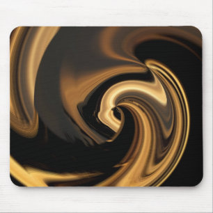 Alfombrilla De Ratón Golden Abstract Heart Mousepad