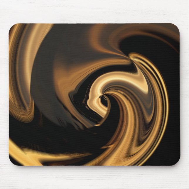 Alfombrilla De Ratón Golden Abstract Heart Mousepad (Frente)