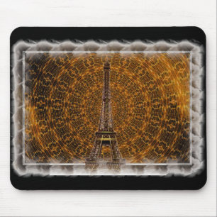 Alfombrilla De Ratón Golden Eiffel Tower Mousepad