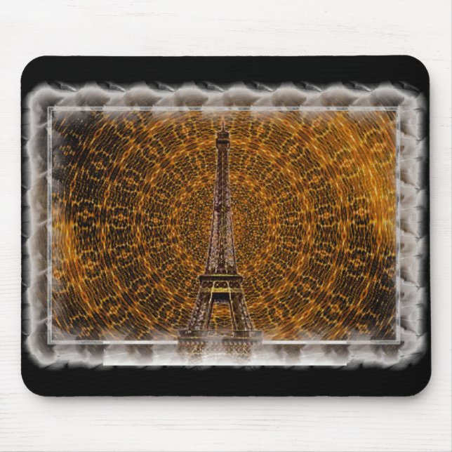 Alfombrilla De Ratón Golden Eiffel Tower Mousepad (Frente)