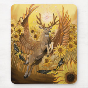 Alfombrilla De Ratón Golden Feilds Mule Deer