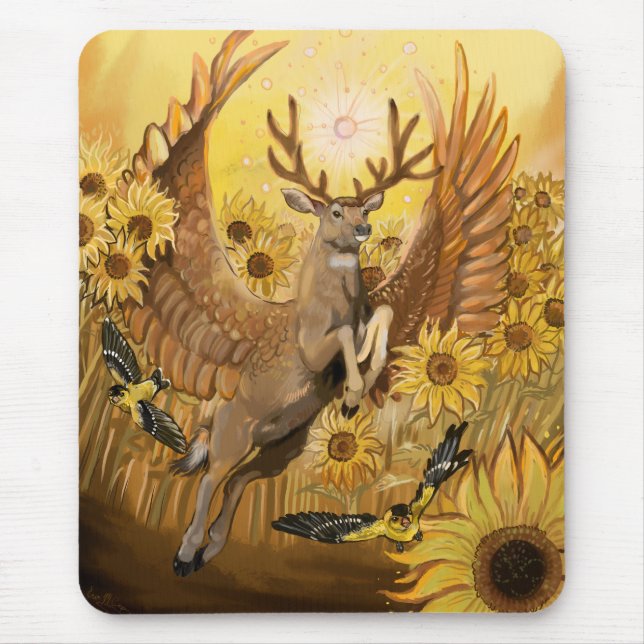Alfombrilla De Ratón Golden Feilds Mule Deer (Frente)