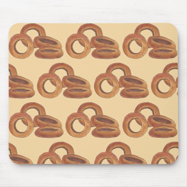 Alfombrilla De Ratón Golden Fried Onion Rings Junk Fast Food Foodie (Frente)