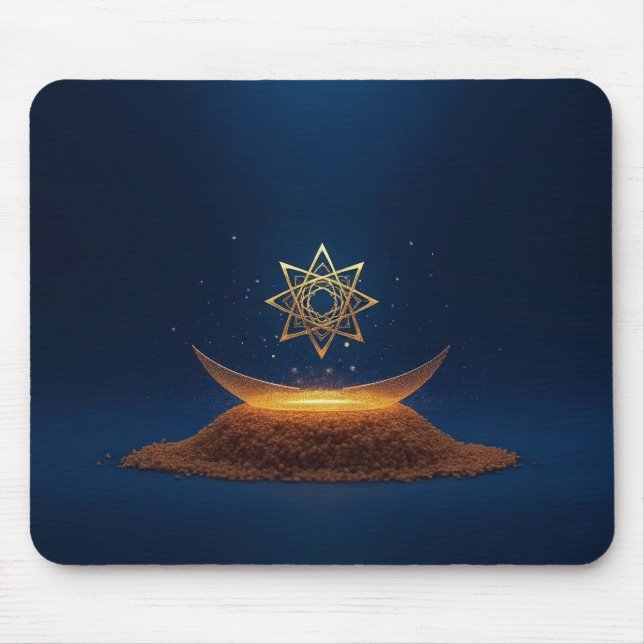 Alfombrilla De Ratón Golden Harmony – Shree Yantra’s Divine Resonance (Frente)