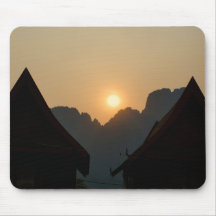 Golden light on the peaks: sunset in Vang Vieng