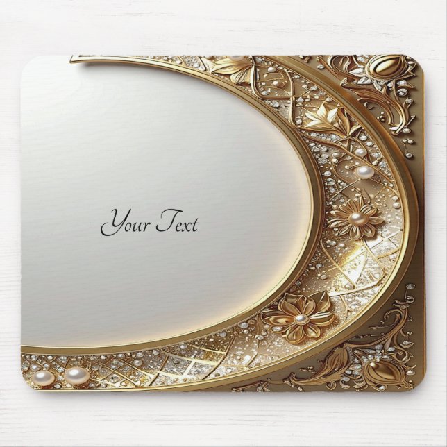 Alfombrilla De Ratón Golden Ornate Frame Mousepad (Frente)