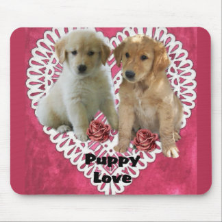 Alfombrilla De Ratón Golden Retriever Cuppies Valentines