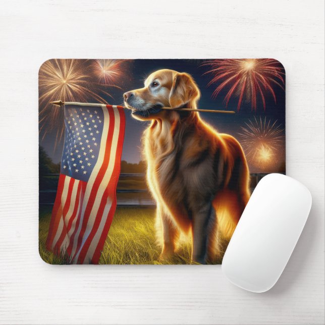 Alfombrilla De Ratón Golden Retriever de Estados Unidos (Con ratón)