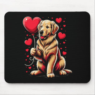 Alfombrilla De Ratón Golden Retriever Dog El día de San Valentín Dog Ow