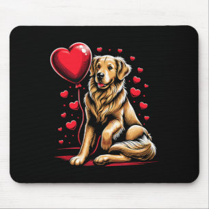 Alfombrilla De Ratón Golden Retriever Dog El día de San Valentín Dog Ow