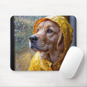 Alfombrilla De Ratón Golden Retriever in a Rain Slicker