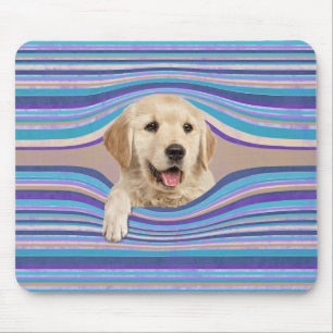 Alfombrilla De Ratón Golden Retriever In Stripes
