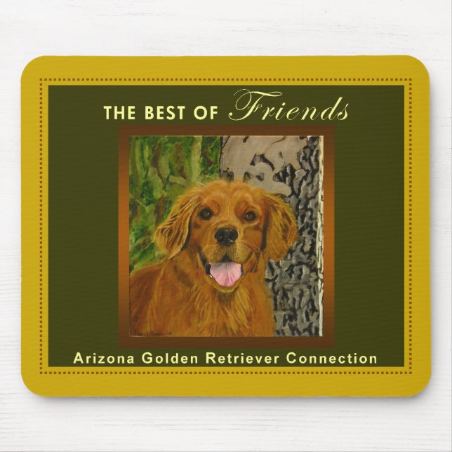 Alfombrilla De Ratón Golden retriever Mousepad del oro clásico y de la (Frente)
