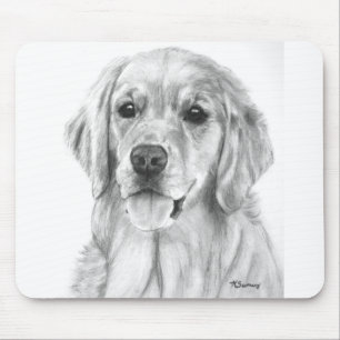 Alfombrilla De Ratón Golden retriever que dibuja Mousepad