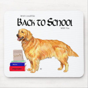 Alfombrilla De Ratón Golden Retriever Regreso a Clases