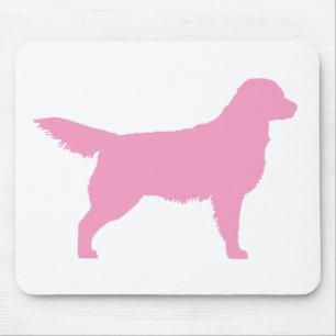 Alfombrilla De Ratón Golden retriever (rosa)