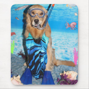 Alfombrilla De Ratón Golden retriever Snorkeler