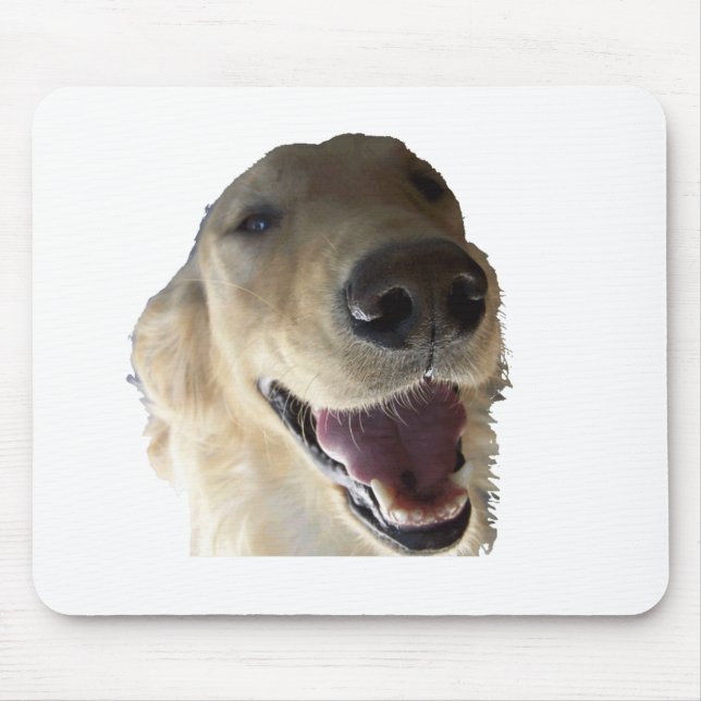 Alfombrilla De Ratón Golden retriever sonriente Mousepad (Frente)