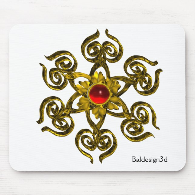 ALFOMBRILLA DE RATÓN GOLDEN ROSA RUBY (Frente)