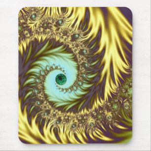 Alfombrilla De Ratón Golden Swirls Mousepad
