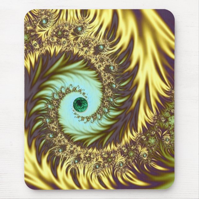Alfombrilla De Ratón Golden Swirls Mousepad (Frente)