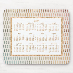 Alfombrilla De Ratón Golden Yearly 2017 Calendar Pads Light