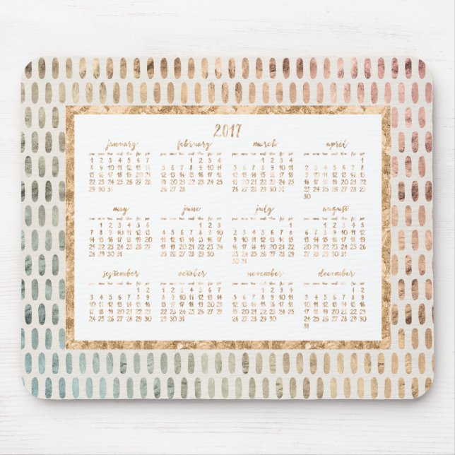 Alfombrilla De Ratón Golden Yearly 2017 Calendar Pads Light (Frente)
