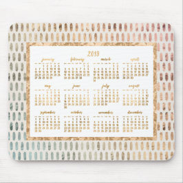 Alfombrilla De Ratón Golden Yearly 2019 Calendar Pads Light