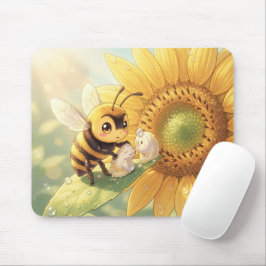 Alfombrilla De Ratón Goldene Hummel im Blütentanz.4