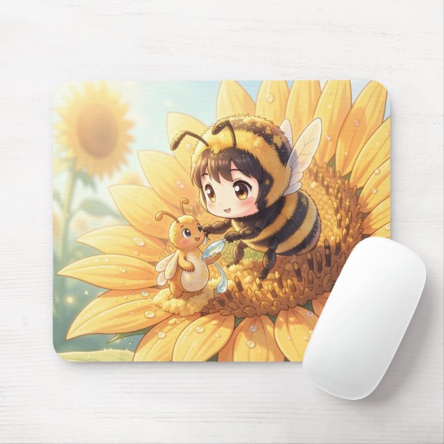 Alfombrilla De Ratón Goldene Hummel im Blütentanz.7 (Con ratón)