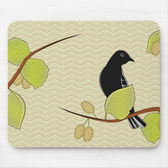 Alfombrilla De Ratón Goldfinch y mora Mousepad (Frente)