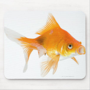 Alfombrilla De Ratón Goldfish en el fondo blanco