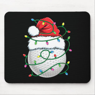 Alfombrilla De Ratón Golf Ball Santa Sombrero Hombres Mujeres Navidad G