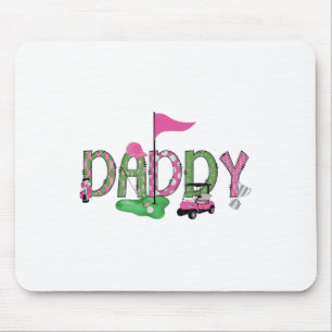 Alfombrilla De Ratón Golf Daddy Pink Hole In One Golf Primer Chica de C